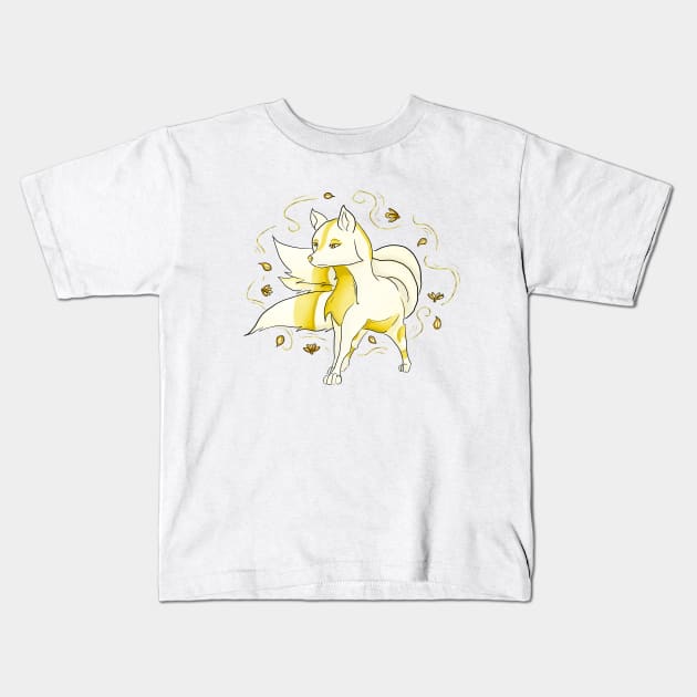 Fall Kitsune Kids T-Shirt by Make_them_rawr